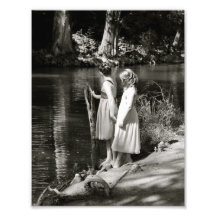Two Little Girl's Friendship Sister's Photo Print