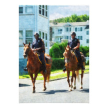 Two Mounted Police Custom Invite