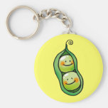 Two peas in a pod keychain