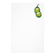 Two peas in a pod stationery paper