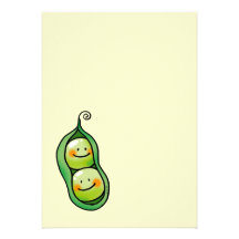 Two peas in a pod, twins baby shower personalised announcements