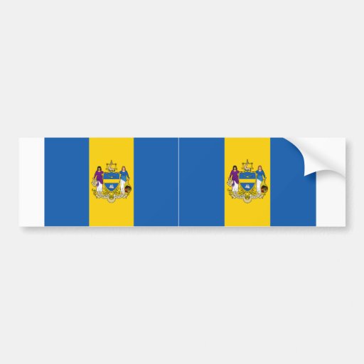 Two Philadelphia Flags Bumper Stickers