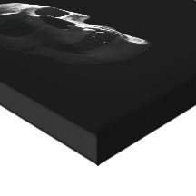 Two real smiling skulls gallery wrapped canvas