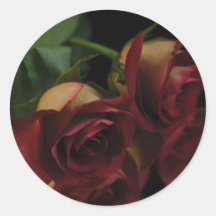 Two Roses Round Sticker