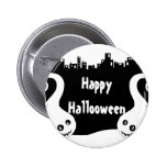 Two side ghosts Halloween button buttons