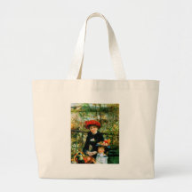 Two Sisters On the Terrace by Renoir Tote Bags