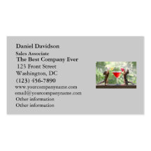 Two Squirrels Drinking a Cocktail Business Card Template
