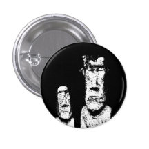 Two Stone Heads (the Eds) button badge