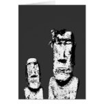 Two Stone Heads (the Eds) note card