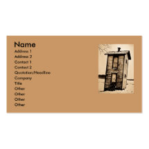 Two Story Outhouse - Vintage Business Card
