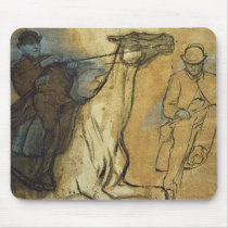 Two studies of riders (pen & ink, oil and gouache mousepads