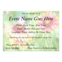 Two Sunny Blanket Flowers Custom Invites