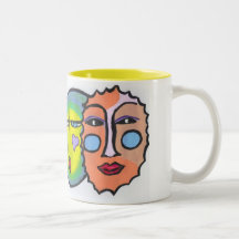 Two Suns and Moon Mugs