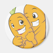 Two Sweet Carrot Lovers Magnets