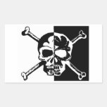 Two-Tone Pirate Skull & Crosbones Stickers