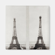 Two views of the construction of the Eiffel Magnet