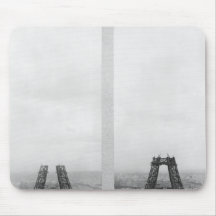 Two views of the construction of the Eiffel Mousepad