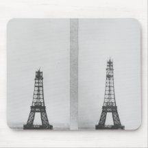 Two views of the construction of the Eiffel Mouse Pads