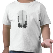 Two views of the construction of the Eiffel T Shirt