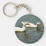 Two White Ducks Key Chains