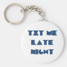 TXT ME LATE NIGHT (Navy) Key Chain