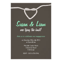 Tying the Knot Engagement Party Custom Announcements