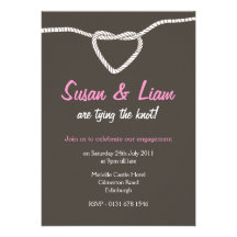 Tying the Knot Engagement Party -pink Invite