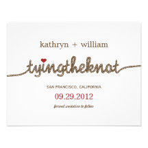 Tying the Knot Modern Save The Date Announcement