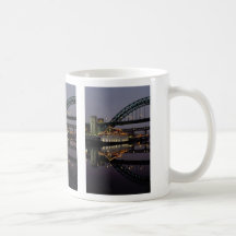 Tyne Bridge and Tuxedo Royale floating night club Mugs