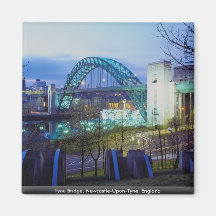 Tyne Bridge, Newcastle-Upon-Tyne, England Refrigerator Magnets