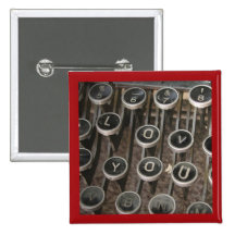 Typewriter Keys "I Love You" Button