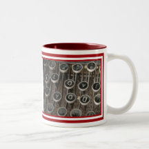 Typewriter Keys "I Love You" Coffee Mug