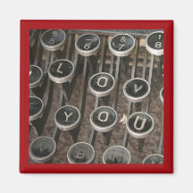 Typewriter Keys "I Love You" Refrigerator Magnets