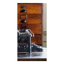 Typewriter Picture Card