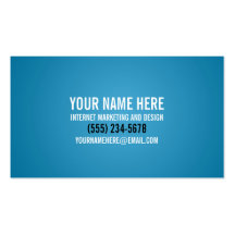 Typography Cool Cyan Business Card