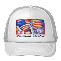 U.S.A. Protecting Freedom Mesh Hat