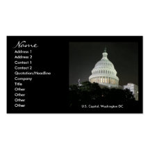 U.S. Capitol Washington DC Business Card Templates