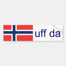 Uff Da:Norway Bumper Sticker