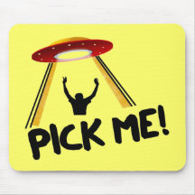 UFO Alien Ship - Pick Me! Mouse Pad