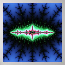 UFO Fractal Abstract Design Posters