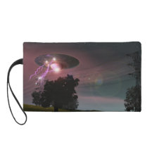 UFO Over Powerlines 2 Bagettes Bag Wristlet