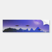 UFOs galaxies Bumper Stickers