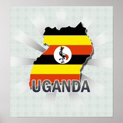 Uganda Map Flag