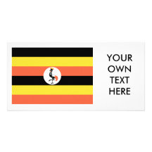 Uganda Flag Personalized Photo Card