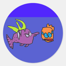 ugly fish 2 sticker