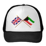 UK and Kuwait Crossed Flags Hat