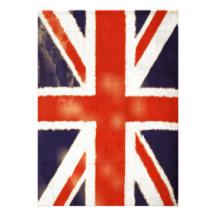 UK Flag Vintage Union Jack Custom Invitation