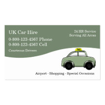 UK Taxi Business Cards