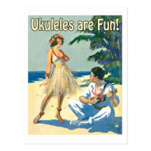 Ukes Are Fun! Postcard