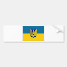Ukraine President at sea Flag Bumper Stickers